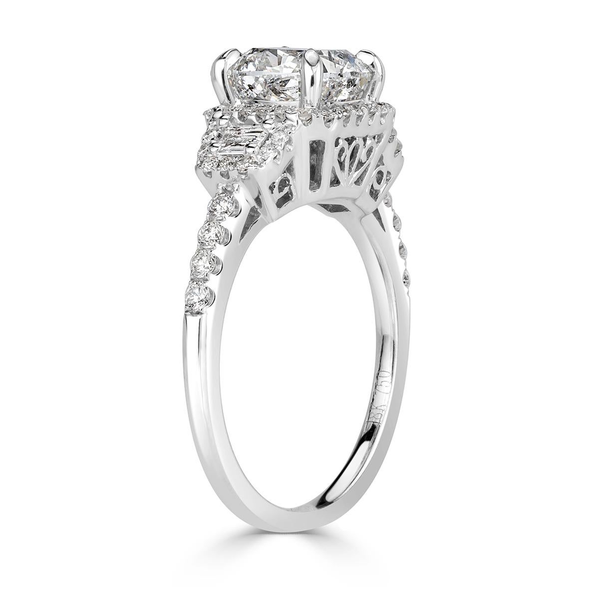 Mark Broumand 2.81 Carat Cushion Cut Diamond Engagement Ring In New Condition For Sale In Los Angeles, CA