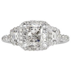 Mark Broumand 2.81 Carat Cushion Cut Diamond Engagement Ring