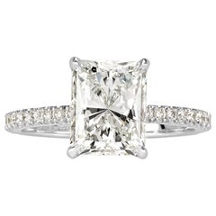 Mark Broumand 2.88 Carat Radiant Cut Diamond Engagement Ring