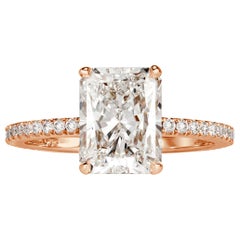 Mark Broumand 2.90 Carat Radiant Cut Diamond Engagement Ring