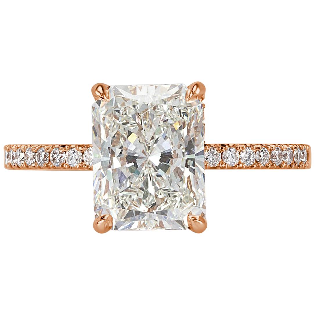 Mark Broumand 2.90 Carat Radiant Cut Diamond Engagement Ring