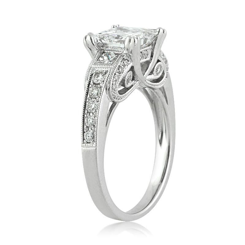 Mark Broumand 2.95 Carat Princess Cut Diamond Engagement Ring In New Condition In Los Angeles, CA