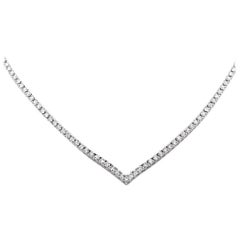 Mark Broumand 3.00 Carat Round Brilliant Cut Diamond Tennis Necklace