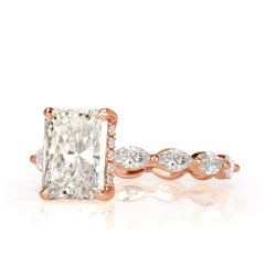 Mark Broumand 3.00 Carat Radiant Cut Diamond Engagement Ring