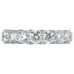 Mark Broumand - Anello con diamante rotondo taglio brillante da 3,10 carati in oro bianco da 18 carati