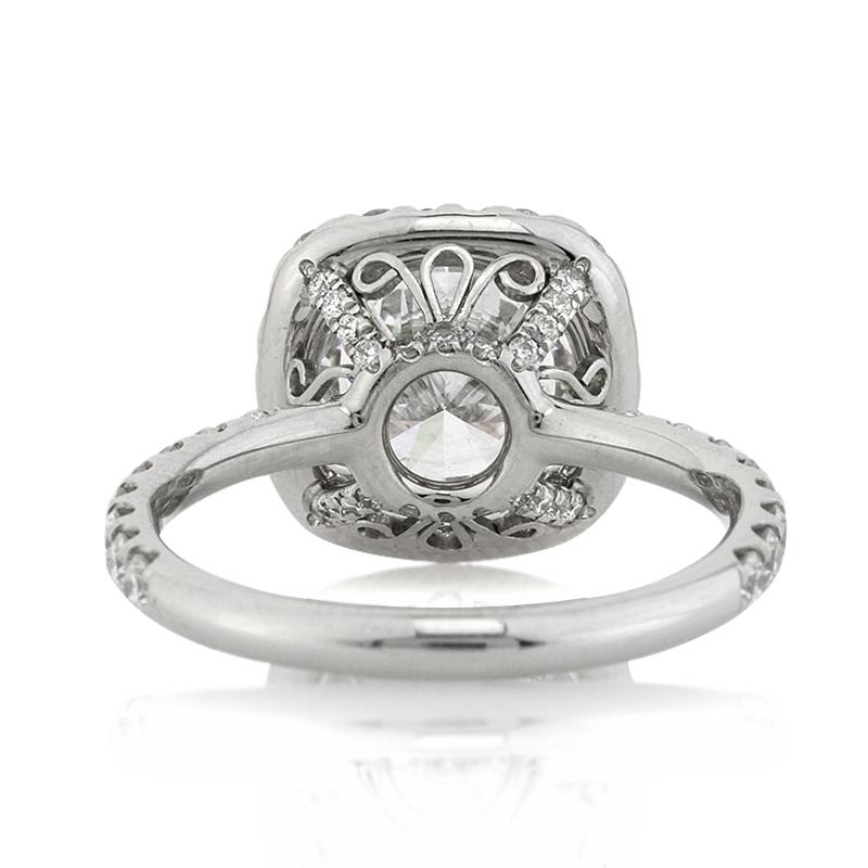 Round Cut Mark Broumand 3.11 Carat Round Brilliant Cut Diamond Engagement Ring For Sale