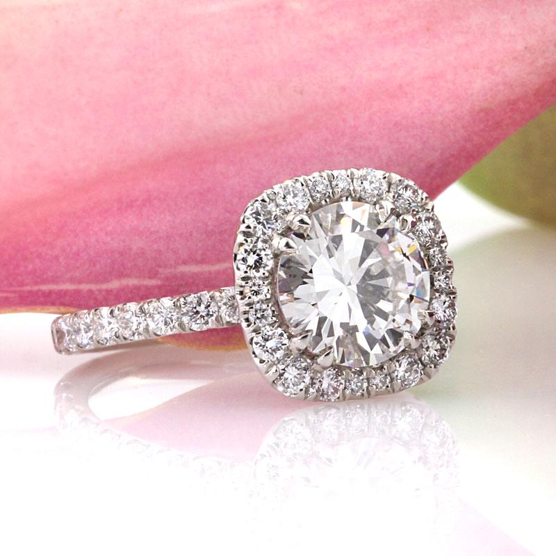 Mark Broumand, bague de fiançailles en diamants taille brillant rond de 3,11 carats Unisexe en vente