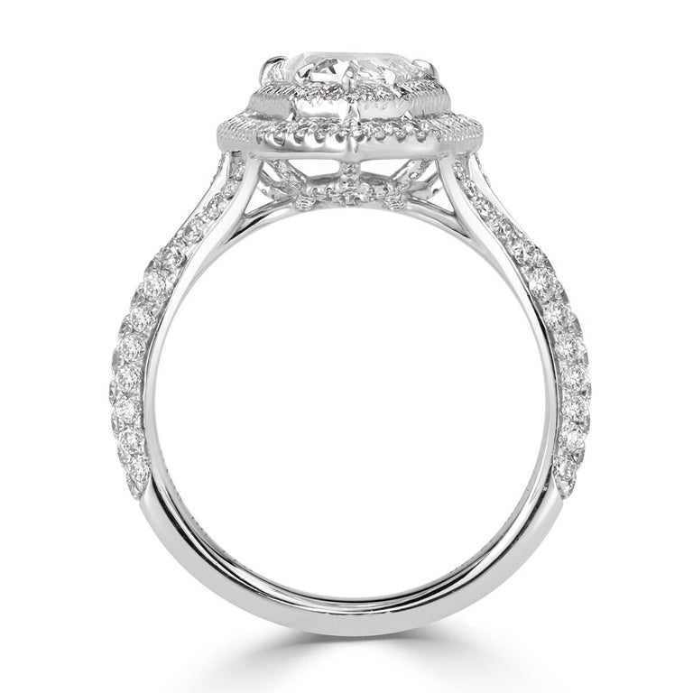 Mark Broumand 3.13 Carat Shield Cut Diamond Engagement Ring at 1stDibs ...