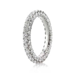 Mark Broumand 3.25 Carat Round Brilliant Cut Diamond Three-Sided Eternity Band