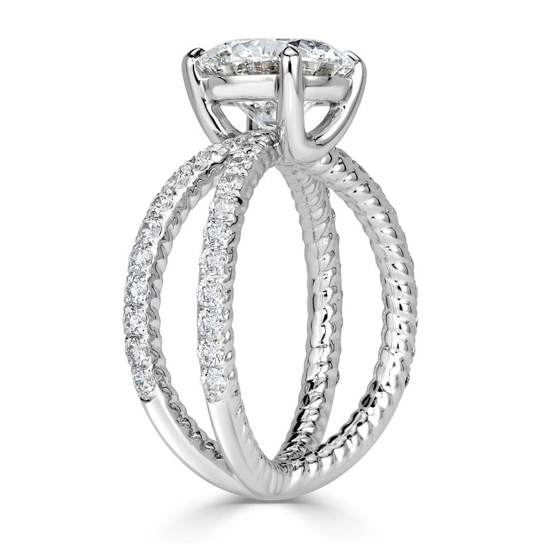 Mark Broumand 3.55 Carat Round Brilliant Cut Diamond ...