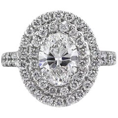 Anello di fidanzamento con diamante taglio ovale da 3,56 carati di Mark Broumand
