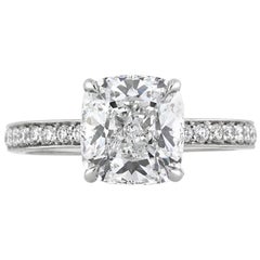 Mark Broumand 3.63 Carat Cushion Cut Diamond Engagement Ring
