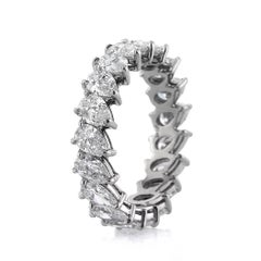 Mark Broumand 3.65 Carat Pear Shaped Diamond Eternity Band in Platinum