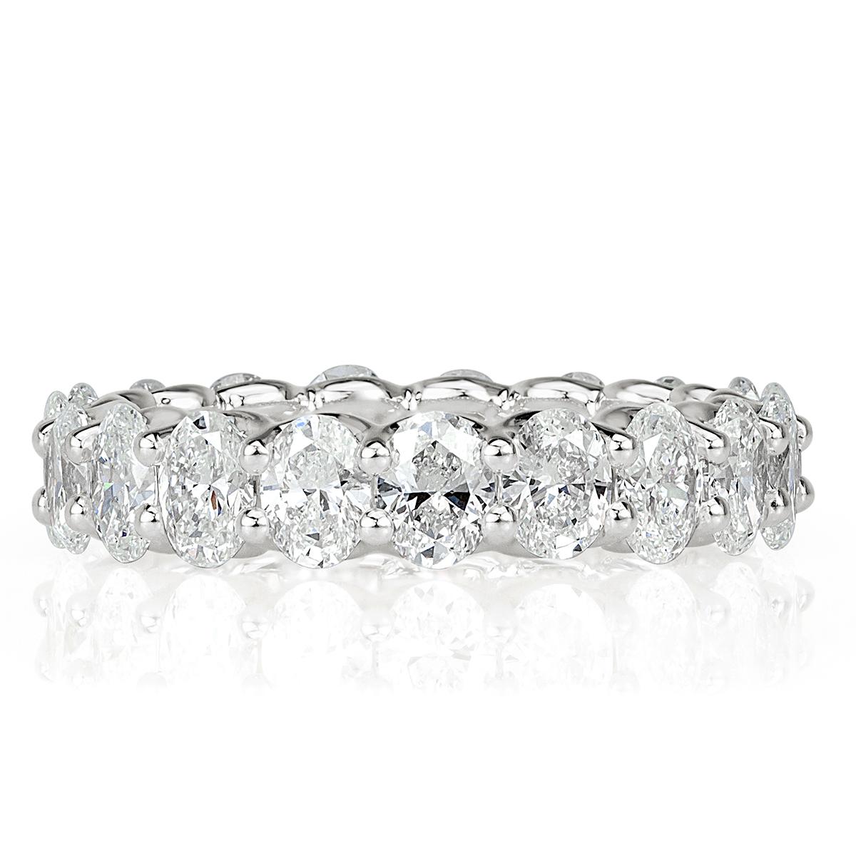 Women's or Men's Mark Broumand 3.70 Carat Oval Cut Diamond Eternity Band  For Sale
