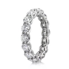 Mark Broumand 4.00ct Round Brilliant Cut Diamond Eternity Band in 18k White Gold