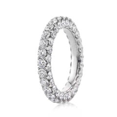 Mark Broumand 4.00 Carat Round Brilliant Cut Diamond Three-Sided Eternity Band