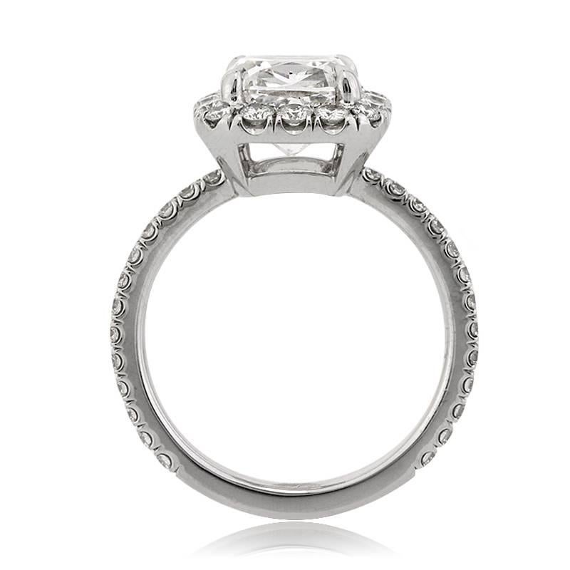 Mark Broumand 4.11 Carat Cushion Cut Diamond Engagement Ring In New Condition In Los Angeles, CA