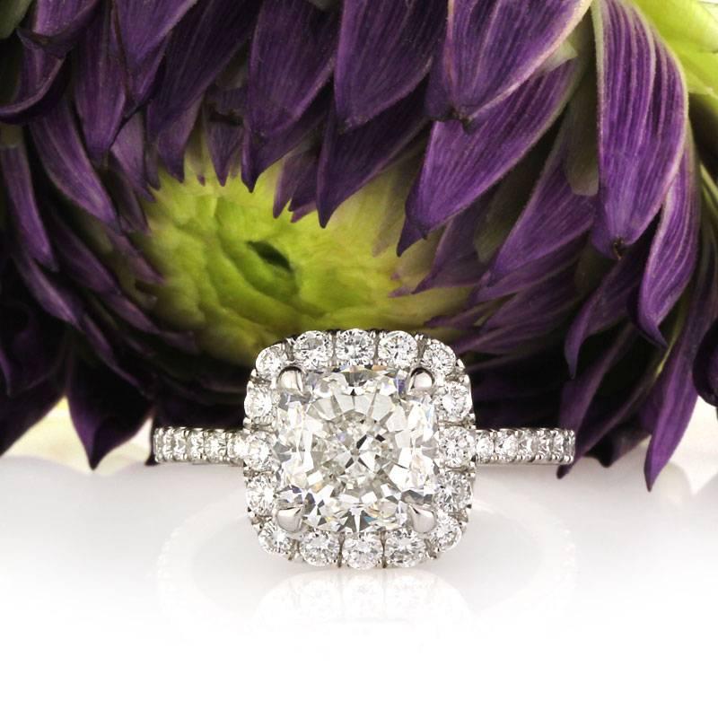Women's or Men's Mark Broumand 4.11 Carat Cushion Cut Diamond Engagement Ring
