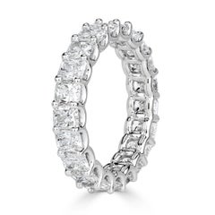 Mark Broumand 4.14 Carat Radiant Cut Diamond Eternity Band in 18 Karat Gold