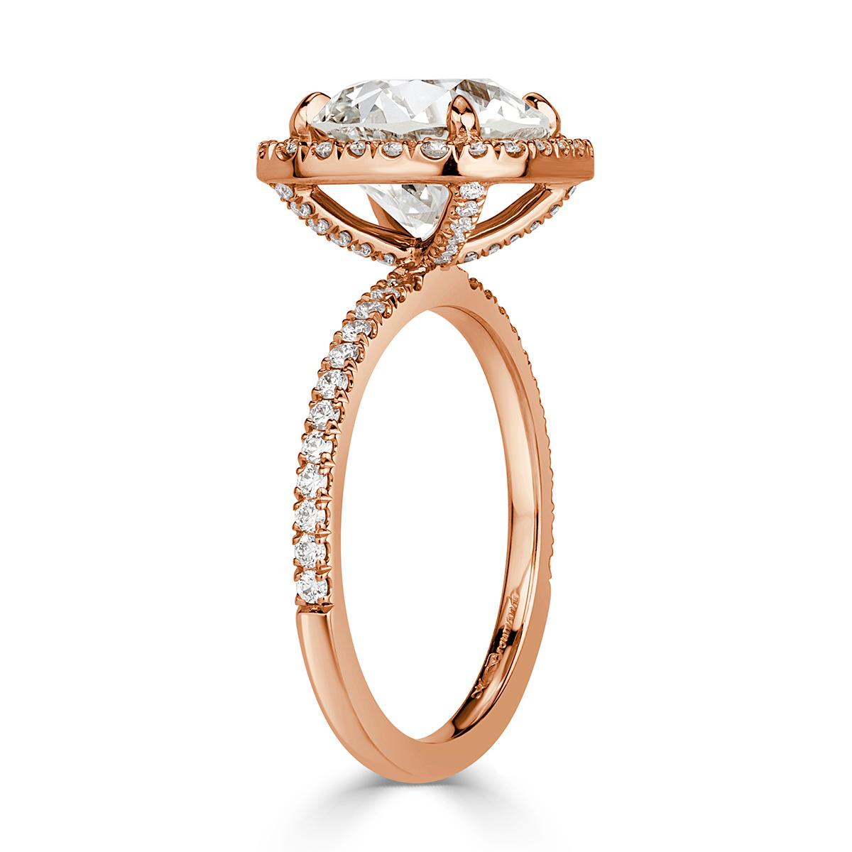 Women's or Men's Mark Broumand 4.33 Carat Old European Cut Diamond Engagement Ring