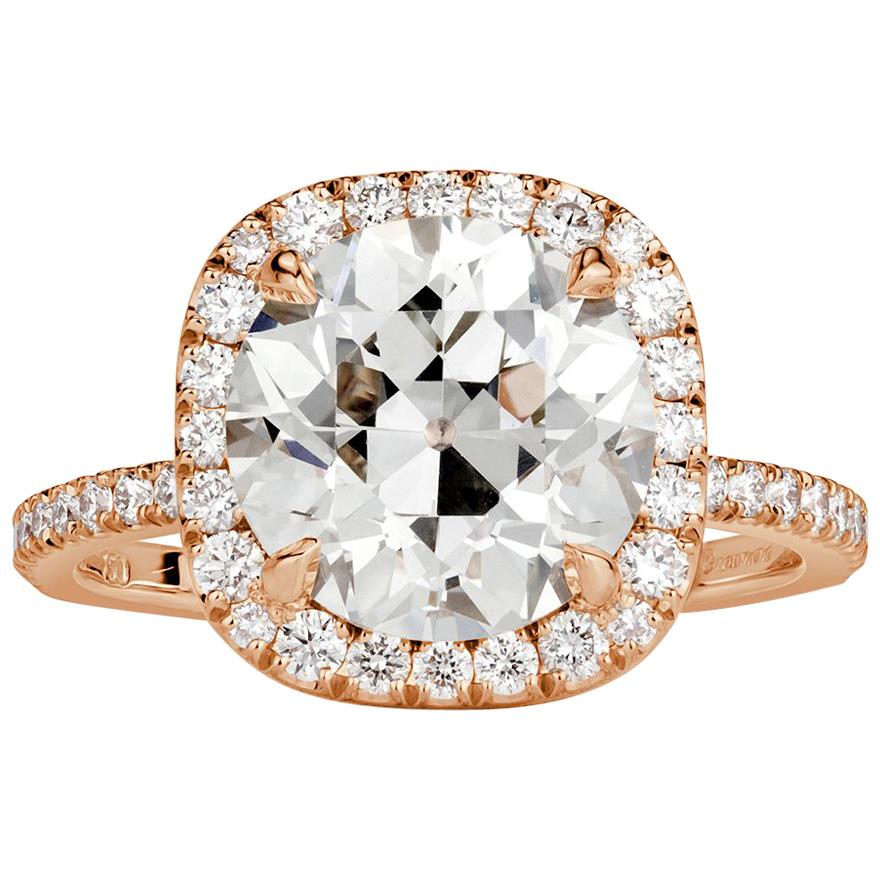 Mark Broumand 4.33 Carat Old European Cut Diamond Engagement Ring