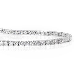 Mark Broumand 4.35 Carat Round Brilliant Cut Diamond Tennis Bracelet