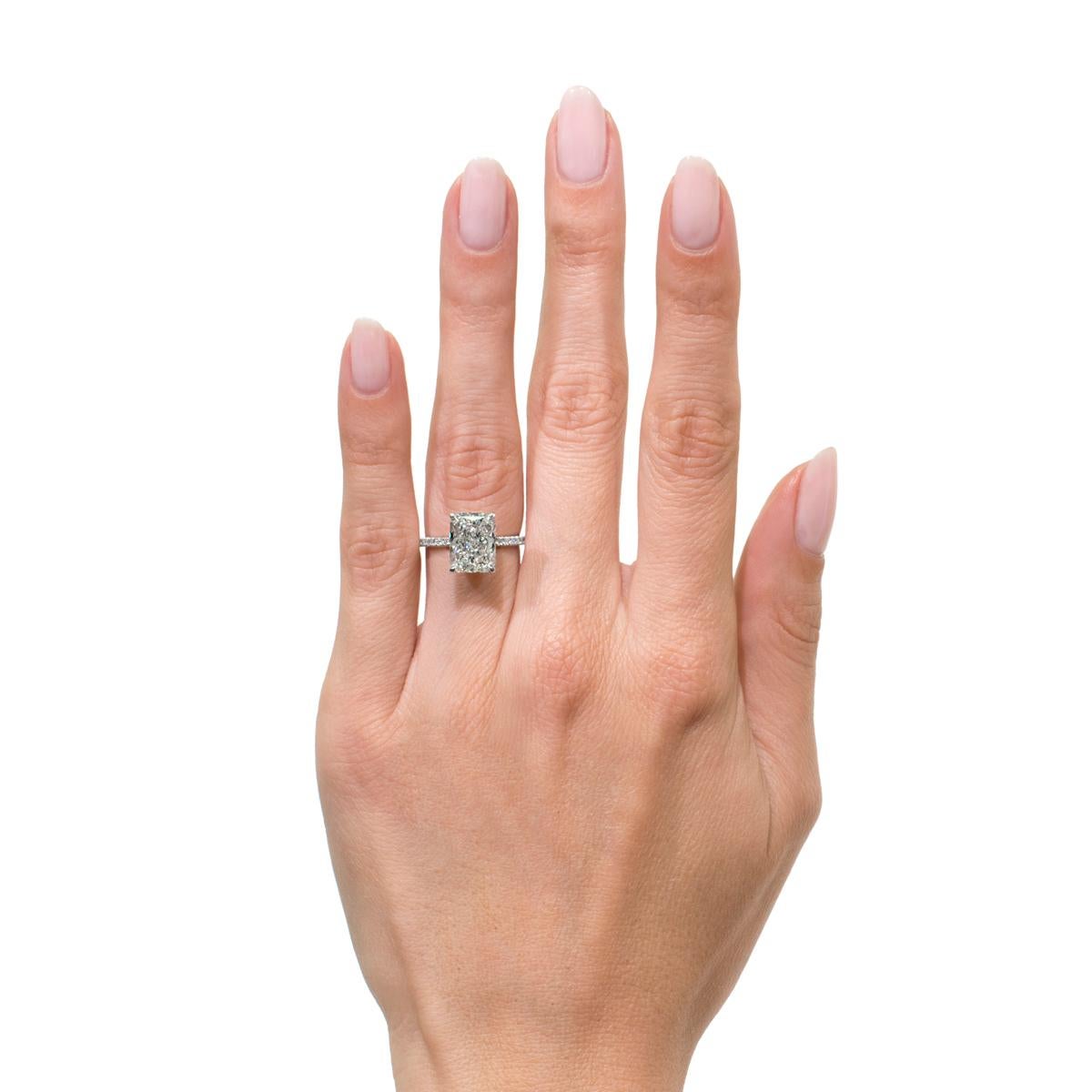 Mark Broumand 4.36 Carat Radiant Cut Diamond Engagement Ring 1