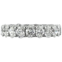 Mark Broumand 4.55 Carat Oval Cut Diamond Eternity Band
