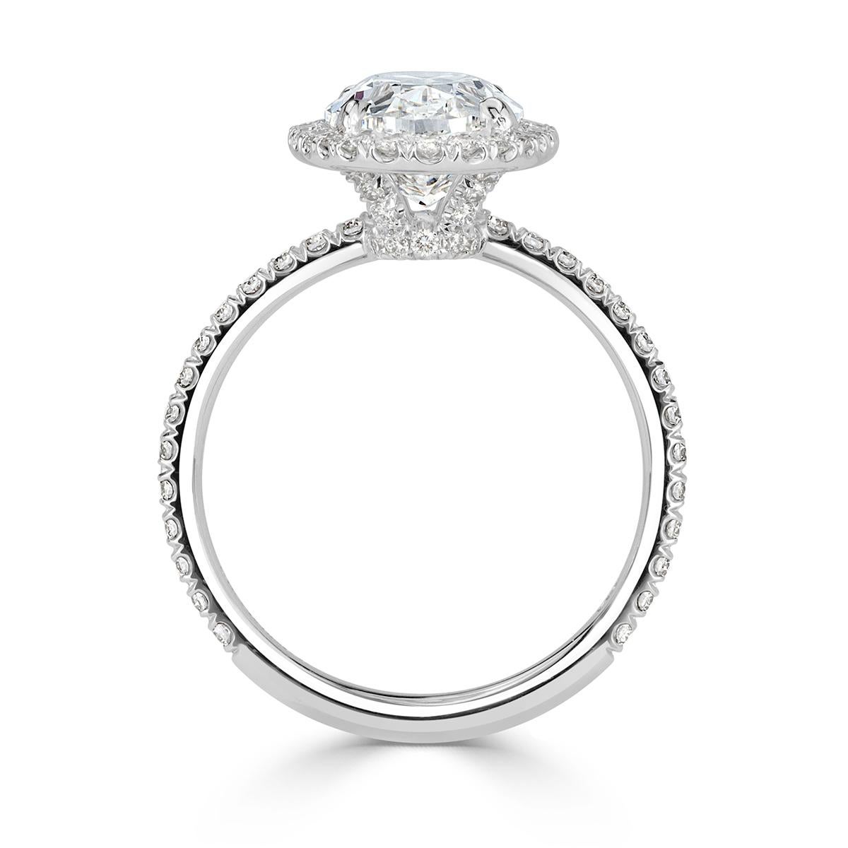 Women's or Men's Mark Broumand 4.61 Carat Oval Cut Diamond Engagement Ring