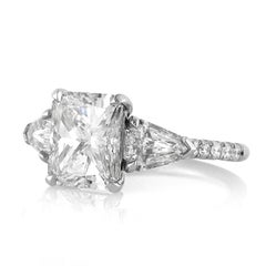 Mark Broumand 4.63 Carat Radiant Cut Diamond Engagement Ring