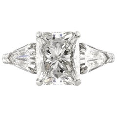 Mark Broumand 4.63 Carat Radiant Cut Diamond Engagement Ring