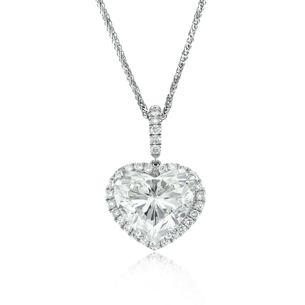 Modern Mark Broumand 4.75 Carat Heart Shaped Diamond Pendant For Sale