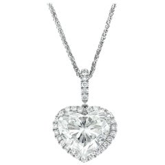 Mark Broumand Ciondolo con diamante a forma di cuore da 4,75 carati