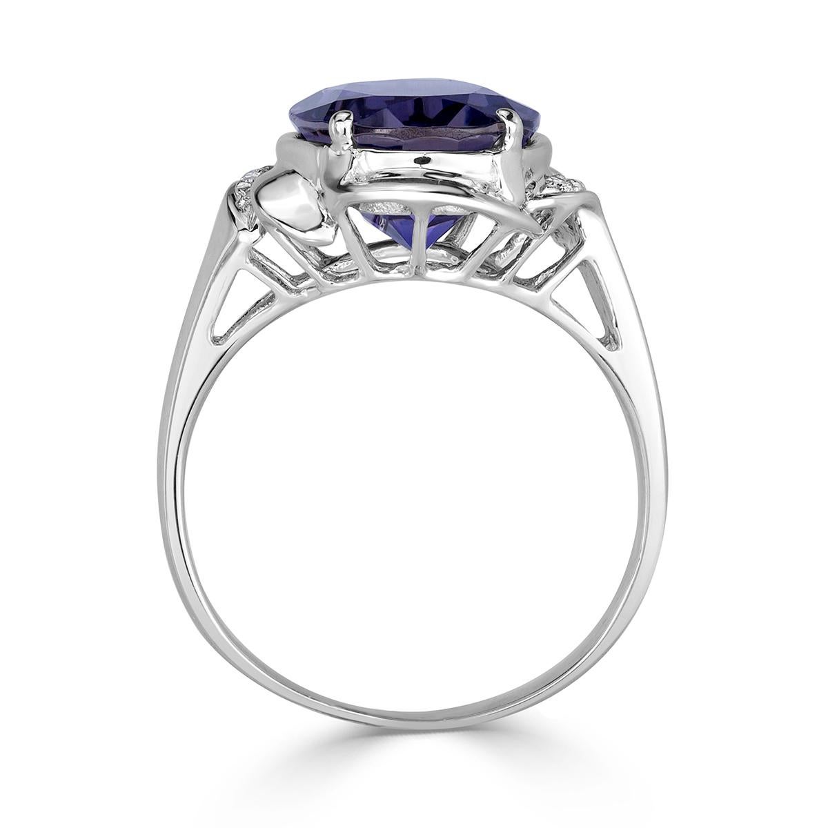 Real 14KT White Gold 3.70Ct Ravishing Princess Shape Solitaire Engagement Ring 