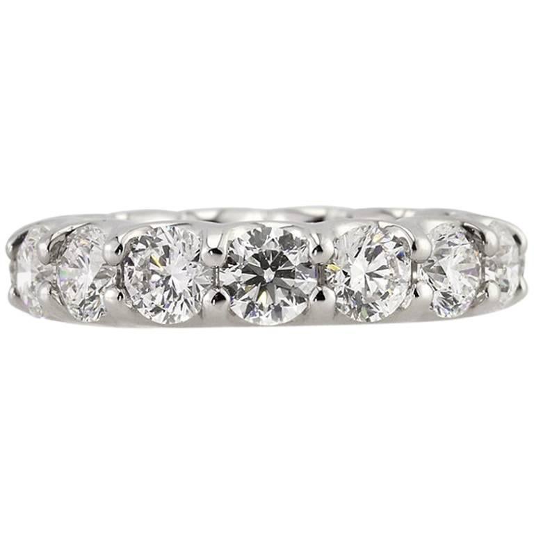 Mark Broumand 5.00 Carat Round Brilliant Cut Diamond Eternity Band