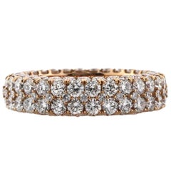 Mark Broumand 5.00 Carat Round Brilliant Cut Diamond Three-Sided Eternity Band