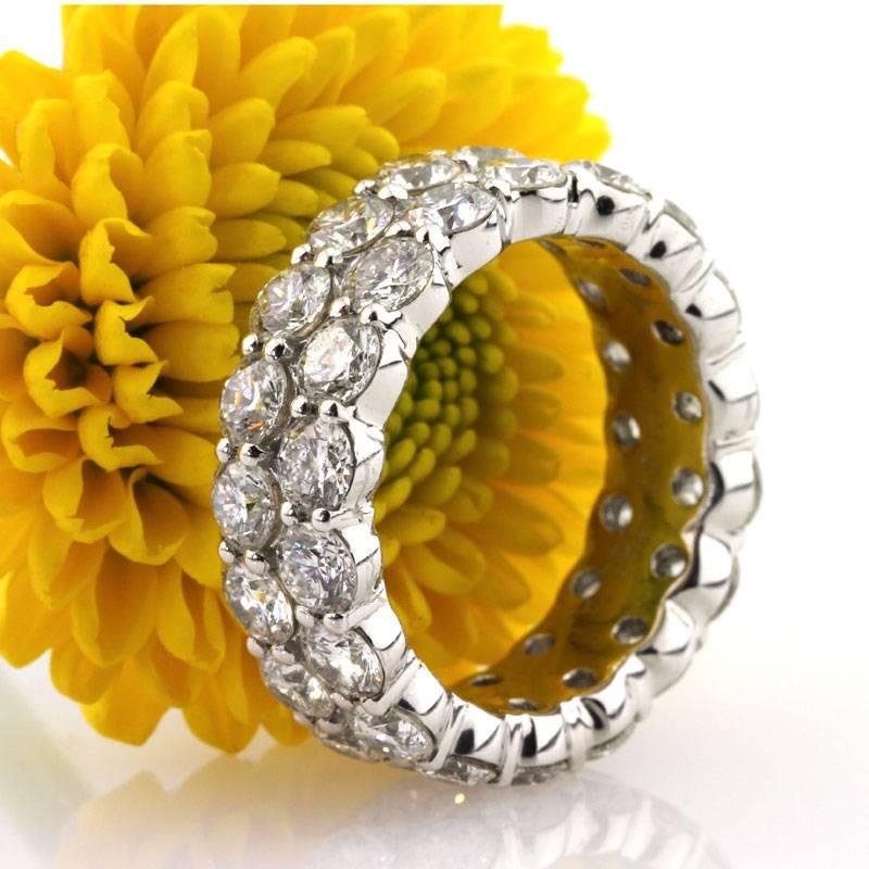 Modern Mark Broumand 5.03 Carat Round Brilliant Cut Diamond Eternity Band For Sale