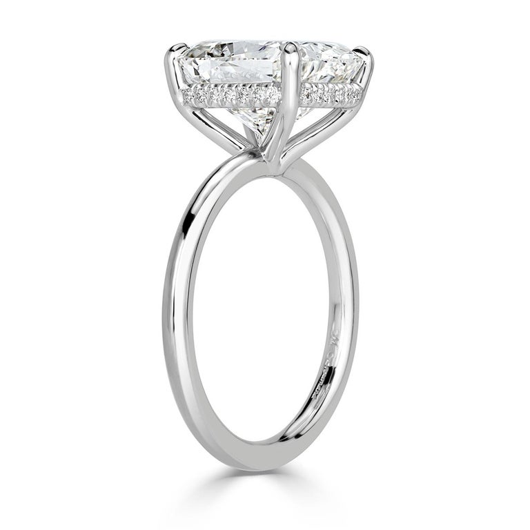 Mark Broumand 5.12 Carat Cushion Cut Diamond Engagement Ring at 1stDibs