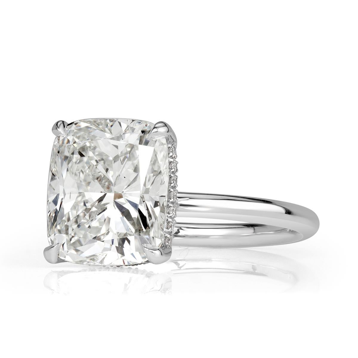 Women's or Men's Mark Broumand 5.12 Carat Cushion Cut Diamond Engagement Ring