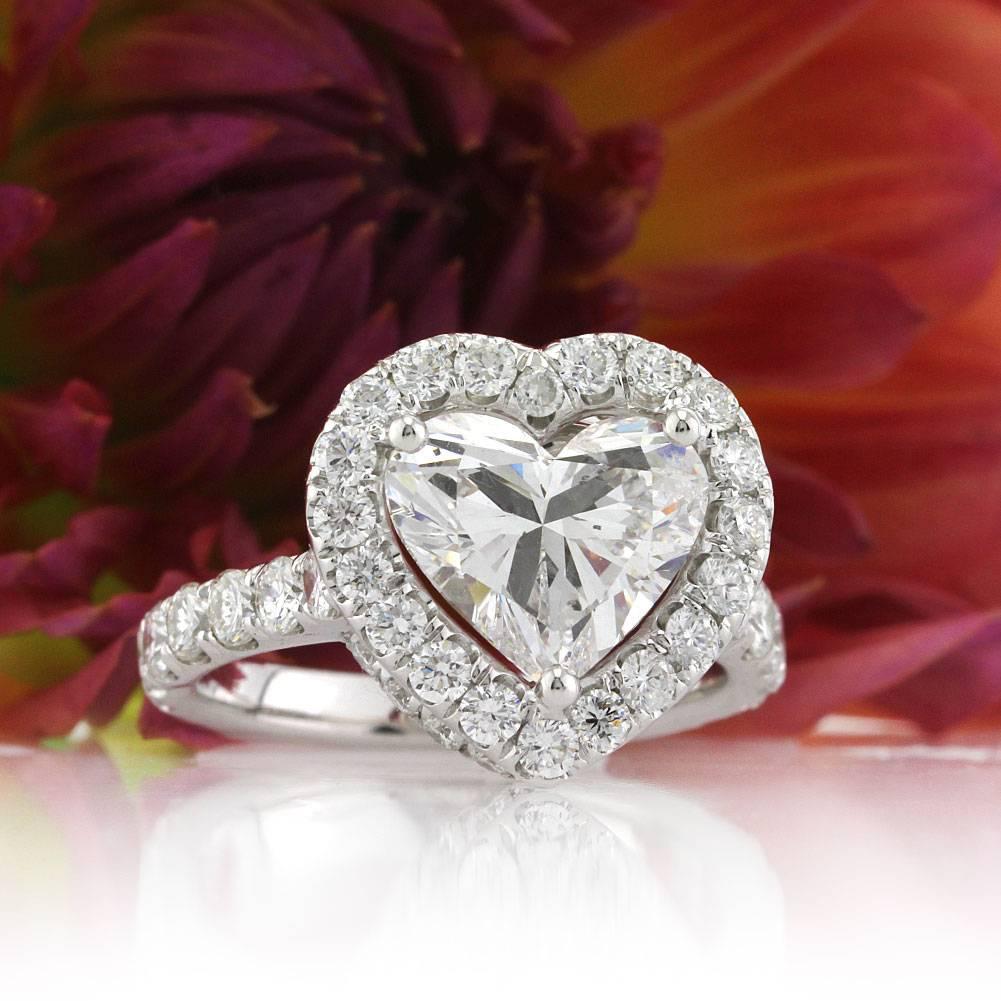 Women's or Men's Mark Broumand 5.13 Carat Heart Shaped Diamond Engagement Ring