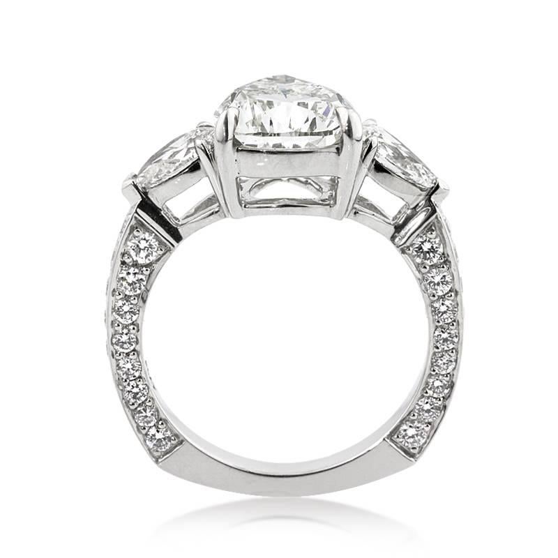 Modern Mark Broumand 5.14 Carat Pear Shaped Diamond Engagement Ring