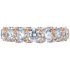 Mark Broumand Anello con diamante rotondo taglio brillante a tre lati da 5,15 carati