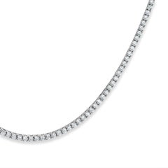 Mark Broumand 5.20ct Round Brilliant Cut Diamond Tennis Necklace in 18k White