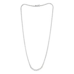 Mark Broumand 6.65 ct Round Brilliant Cut Diamond Tennis Necklace in 18k White