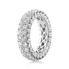 Mark Broumand 7.00 Carat Round Brilliant Cut Diamond Three-Sided Eternity Band