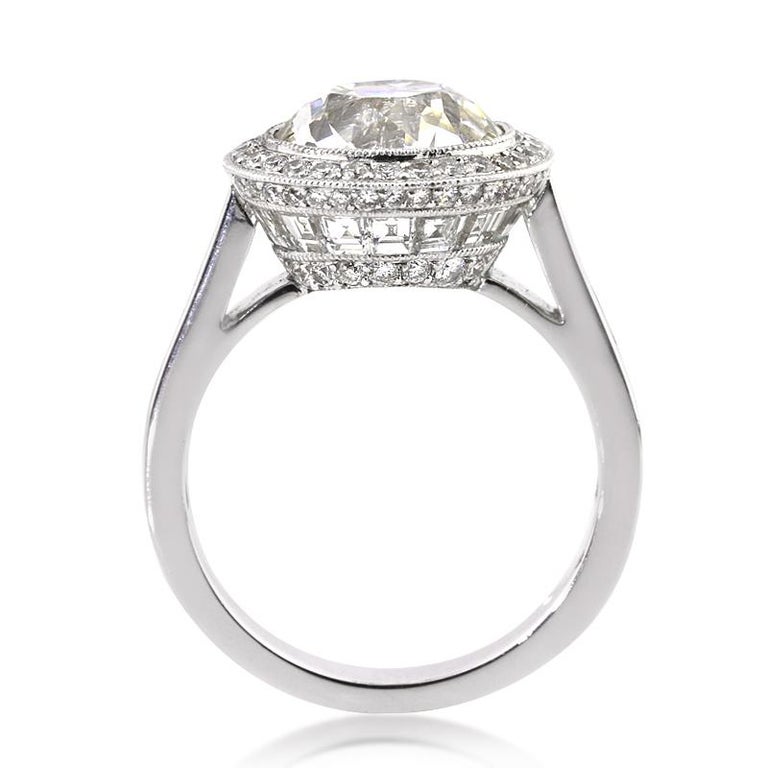 Mark Broumand 7.09 Carat Old European Cut Diamond Engagement Ring 1