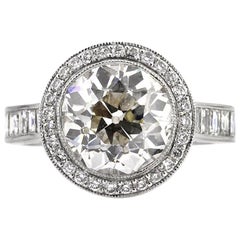 Mark Broumand 7.09 Carat Old European Cut Diamond Engagement Ring