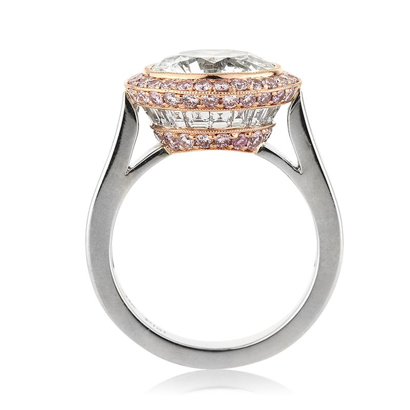 Women's or Men's Mark Broumand 7.60 Carat Round Brilliant Cut Diamond Engagement Ring For Sale