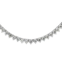 Mark Broumand 7.90 Carat Round Brilliant Cut Diamond Tennis Necklace