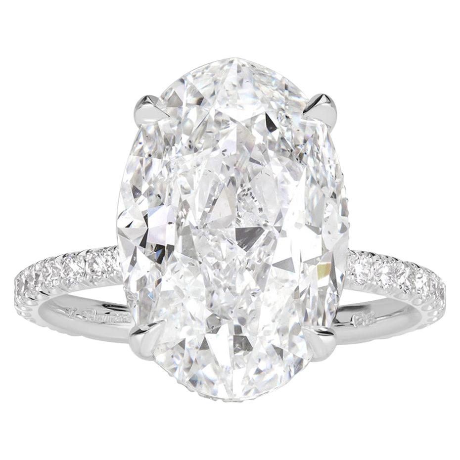 Mark Broumand 8.65 Carat Oval Cut Diamond Engagement Ring